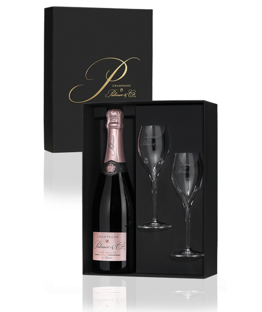 Champagne Palmer & Co. Rose Solera (0,75l) díszdobozban 2 pohárral